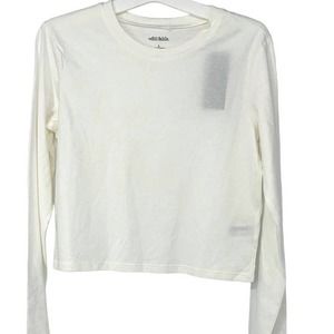 WILD FABLE WHITE LONG SLEEVE COTTON TOP SMALL